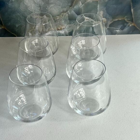 Luigi Bormioli Stemless Wine Glass 5” Set of 6 - Picture 1 of 8